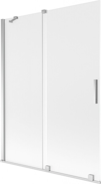 MEXEN/S - Velar dvojkrídlová posuvná vaňová zástena 130 x 150, dekor, chróm 896-130-000-31-01