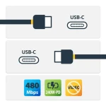 StarTech USB-C 1m / Nabíjací kábel / 240W / 5A / USB-IF certifikovaný / USB 2.0 (USB2EPR1MW)