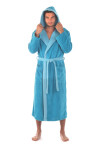 Pánsky župan Tampa duo s kapucňou 3959 tyrkysový - Vestis XXL