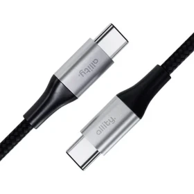Allity AUC-02 Dátový kábel USB-C/USB-C 1m 100W čierna (DATUSBC100WALL01BK)