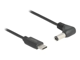 DeLock USB-C DC 5,5 x 2,5 mm 90 ° / Napájací kábel / 1,5 m (85399)