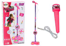 Mamido Mikrofón pre deti s nastaviteľným statívom ružový
