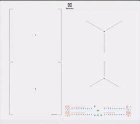 Electrolux 60cm pločio baltos spalvos indukcinė kaitlentė Electrolux CIS62450FW