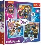 Trefl - Puzzle - Tlapková patrola: Mocní hrdinovia 3v1