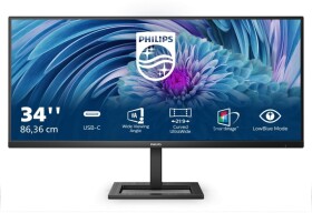 Philips Philips E Line 346E2LAE/23, 86.4 cm (34"), 3440 x 1440 pixels, Wide Quad HD, LCD, 4 ms, Black