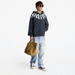 Mikina Palm Angels Big Neck Logo Zip Loose Hoodie Black/ Off White M