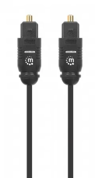 Manhattan Toslink čierna / Optický audio kábel / M/M / 3 m / pozlátené konektory (356084)