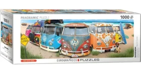 EUROGRAPHICS Panoramatické puzzle Farebné autobusy