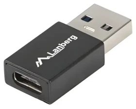 Lanberg USB-C (F) - USB-A (M) čierna / Adaptér / USB 3.1 (AD-UC-UA-01)