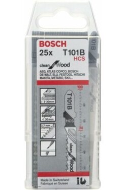 BOSCH 2608633622 Pílový plátok do priamočiarej píly 101 HCS dĺžka: 100 mm Rozteč zubov: 2.7 mm 25ks 2608633622