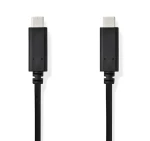 Nedis USB-C kábel 60 W 1 m / Kábel USB / USB 3.2 Gen 1 / USB-C - USB-C / 5 Gbps (CCGB64700BK10)