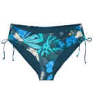 Dámske letné plavky Fleur Midi X - UNKNOWN - modré s kvetmi M025 - TRIUMPH UNKNOWN 38