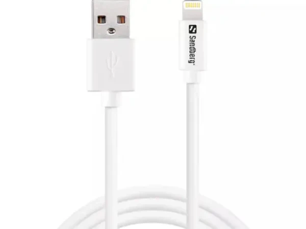 Sandberg USBLightning MFI 1m SAVER biela / nabíjací kábel USB-C na Lightning