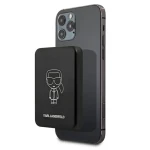 Karl Lagerfeld MagSafe Powerbanka 3000mAh čierna / Powerbanka / Bezdrôtové nabíjanie / MagSafe