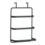 MSV Závesný držiak na uteráky čierny / Držiak na uteráky / nerezová oceľ / 42 cm