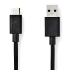 Nedis USB-A - USB-C 3.2 Gen1 čierna / Kábel USB / 15 W / 5 Gbps / 1 m (CCGL61600BK10)