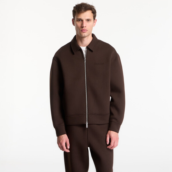 Bunda Calvin Klein Ls Cooling Spacer Fz Shirt Jacket Dark Coffee XL