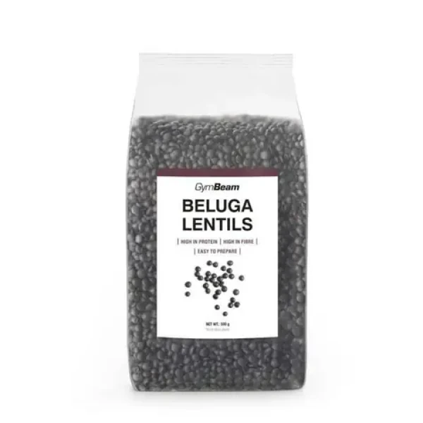 Čierna šošovka Beluga - GymBeam (500 g) (105163-1-500g)
