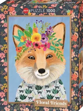 HEYE Puzzle Floral Friends: Priateľská líška