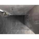 MEXEN/S - Lunar-F L sprchový kút skladacie dvere pravá 90 x 90, transparent, chróm 836L-090-090-01-00-P