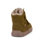 Chlapčenské zimné barefoot topánky ZERU TEX FURRY Olive, Froddo, G2110149-4, zelená - 27