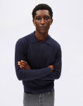 Armedangels Knit Longsleeve Poloshirt 1237 night sky L