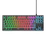 Trust GXT 833 Thado čierna / Herná klávesnica / membránová / RGB podsvietenie / USB / US layout (25886)