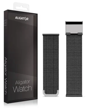 Aligator Náhradný kovový remienok pre Watch Life 20mm / čierny (20AW0014)