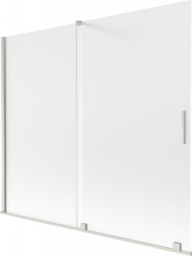 MEXEN/S - Velar dvojkrídlová posuvná vaňová zástena 180 x 150, dekor, nikel kartáčovaný 896-180-000-31-97