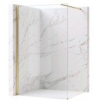 REA/S - Sprchová zástena Flexi Transparent / Brush Gold 90 KPL-K99266