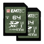 EMTEC Outdoor SD UHS-I U3 V30 64GB / čítanie: 100MBs / zápis: 50MBs (ECMSD64GXCU3OR)