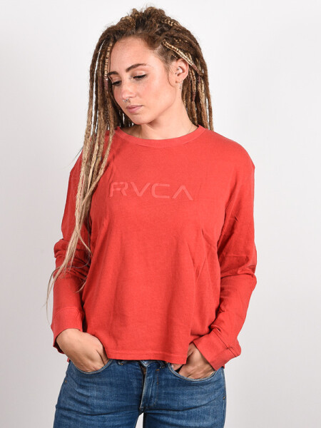 RVCA BIG RVCA POPPY RED dámske tričko dlhým rukávom