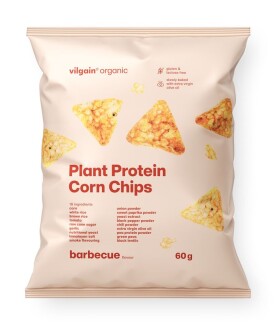 Vilgain Kukuričné proteínové chipsy BIO – 12× BBQ 60 g