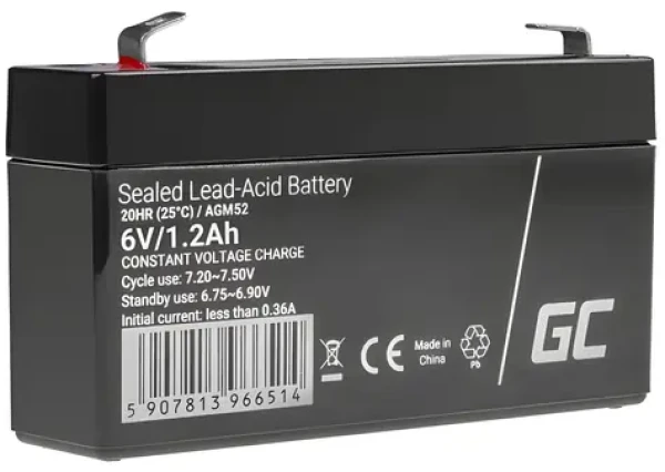 Green Cell AGM52 / Batéria / AGM VRLA / 6V / 1.2Ah (AGM52)