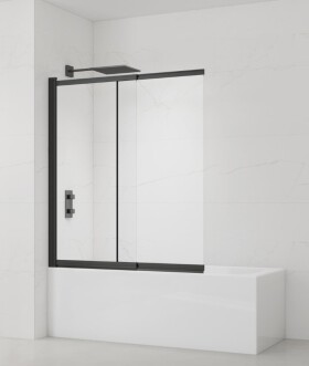 Vaňová zástena SAT Vision 140x120 cm čierna SATVZVI120CT SATVZVI120CT