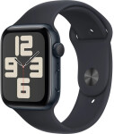 Apple Apple Watch SE (2023) Cellular 44mm športový silikónový remienok temne atramentový M/L