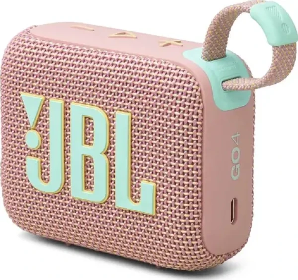 JBL GO 4 ružová / Prenosný reproduktor / Bluetooth / IP67 / výdrž 7 hodín (JBLGO4PINK)
