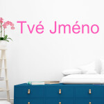 Veselá Stena Samolepka Vlastný text - Arial Farba: hnědá, Veľkosť: 80 x 12 cm