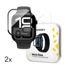 Wozinsky Ochranné tvrdené sklo s čiernym rámčekom pre Apple Watch 42mm / Ochranné sklo / Full Glue / 2 ks