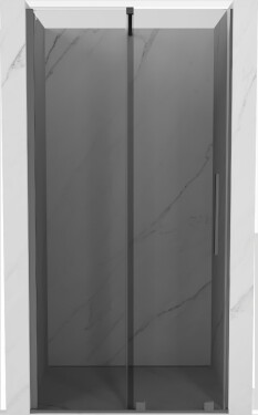 MEXEN/S - Velár posuvné sprchové dvere 120, grafit, grafit metal 871-120-000-41-95