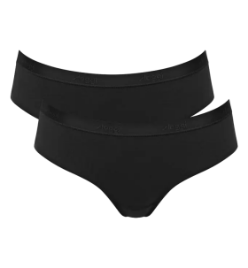 Dámske nohavičky GO Casual Hipster 2P - BLACK - black 0004 - SLOGGI BLACK S