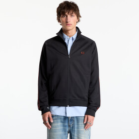 Mikina FRED PERRY Contrast Tape Track Jacket Black XL