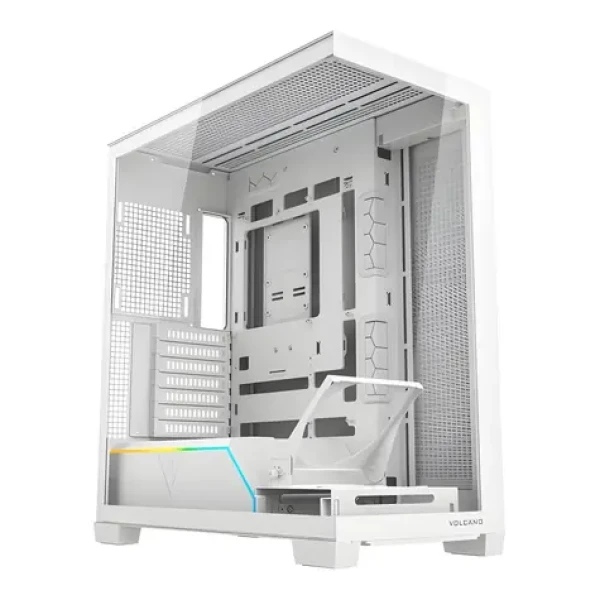 Modecom Volcano Stellar PLUS biela / ATX / 1x USB-C / 2x USB 3.0 / bez zdroja / priehľadná bočnica (AT-STELLAR-PLUS-NF-0000-20)