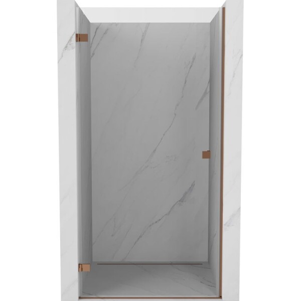 MEXEN/S - Lunar-B sprchové dvere krídlové ľavé 100, transparent, ružové zlato 832-100-000-60-00-L