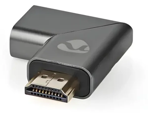 Nedis Profigold Fabritallic HDMI adaptér lomený vľavo / Adaptér / HDMI zástrčka - HDMI zásuvka (CVTB34903GY)