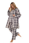 L&L 2475 Roxy dlhé/r S-2XL dámske pyžamo so zipsom Ruda M