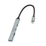 Devia USB-C Hub Lite EC707 tmavo šedý / USB Hub / 4v1 (6942297129412)