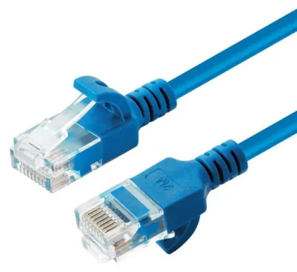MicroConnect CAT6A U/UTP Slim 20m modrá / Patch kábel / RJ-45 (V-UTP6A20B-SLIM)