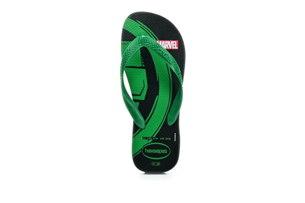 Havaianas Top Marvel Logomania black/green detské šľapky 36 EUR