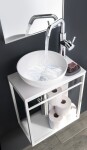 SAPHO - MINOR umývadlo na dosku, liaty mramor, priemer 26cm, biela MR260